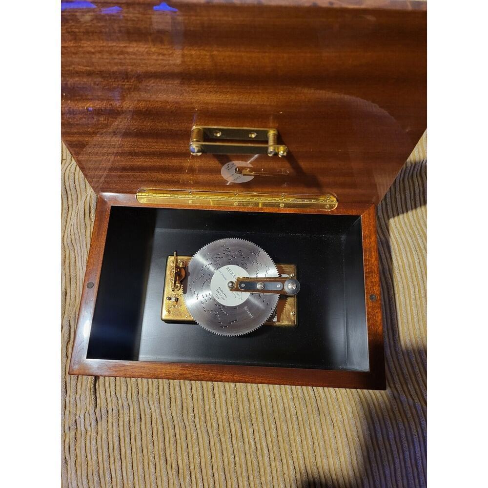 Reuge Music Upright 4-1/2" Disc Music Box With One Disc- Missing Foot